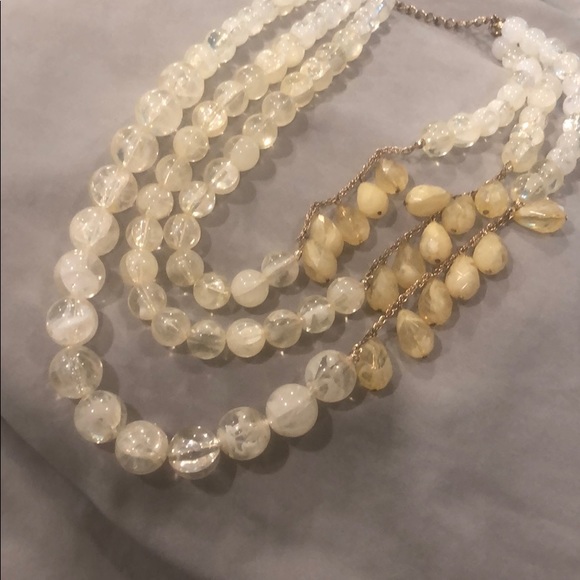 3 strand statement necklace. Adjustable.